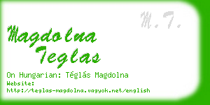 magdolna teglas business card